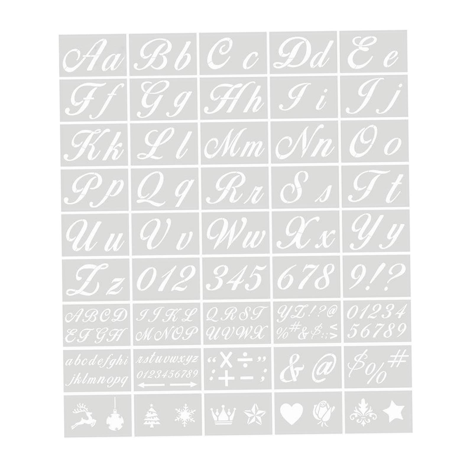 Contemporary Script Full Alphabet Stencil by StudioR12 Reusable Lettering  Stencils for Journaling Craft & Paint Select Size 12 x 12 Inch Sheet