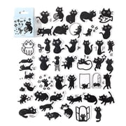 45 Pcs/Box Cats Theme Stickers Pet Stickers Water Bottle Stickers Self-Adhesive Kitten Stickers Scrapbooking Stickers