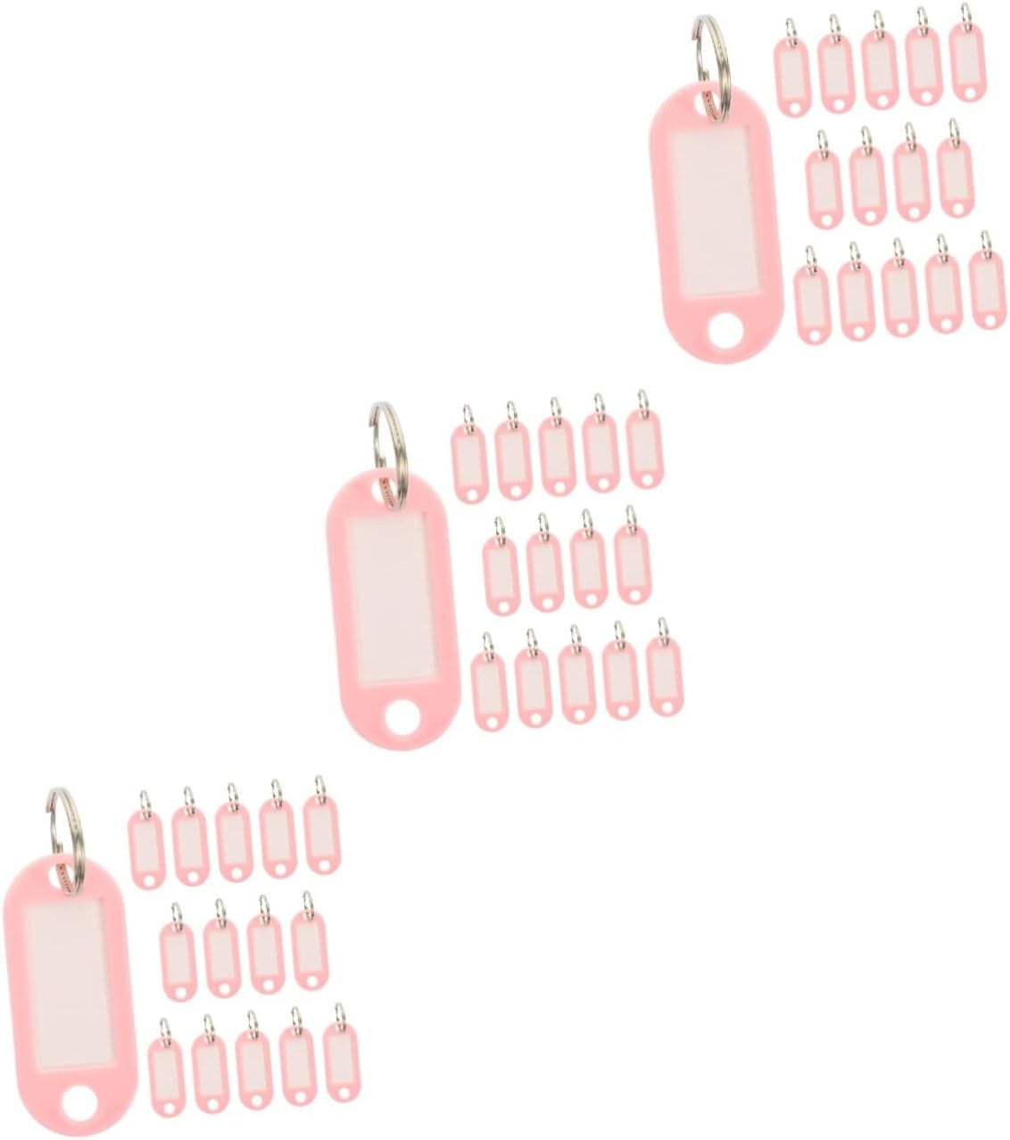 45 Pcs Key Tag Colored Labels Plastic Keychain Metal Suitcase Key Tags