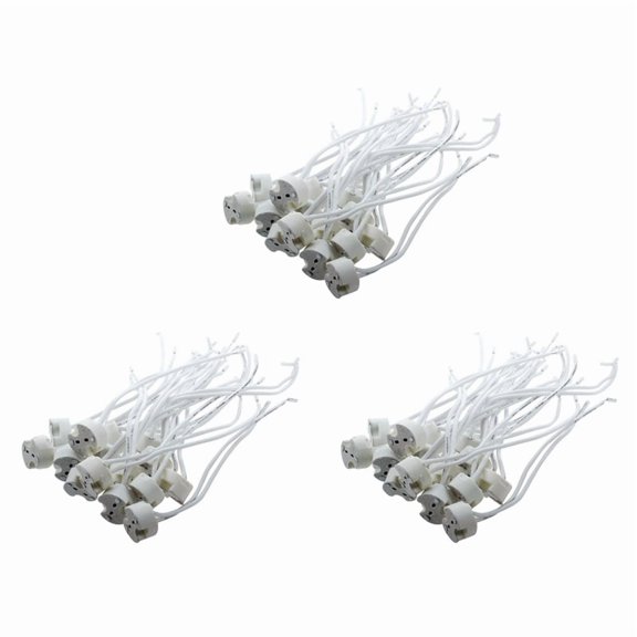 45 Pcs White MR16 GU5.3 Ceramic Base Socket LED Light Lamp Holder