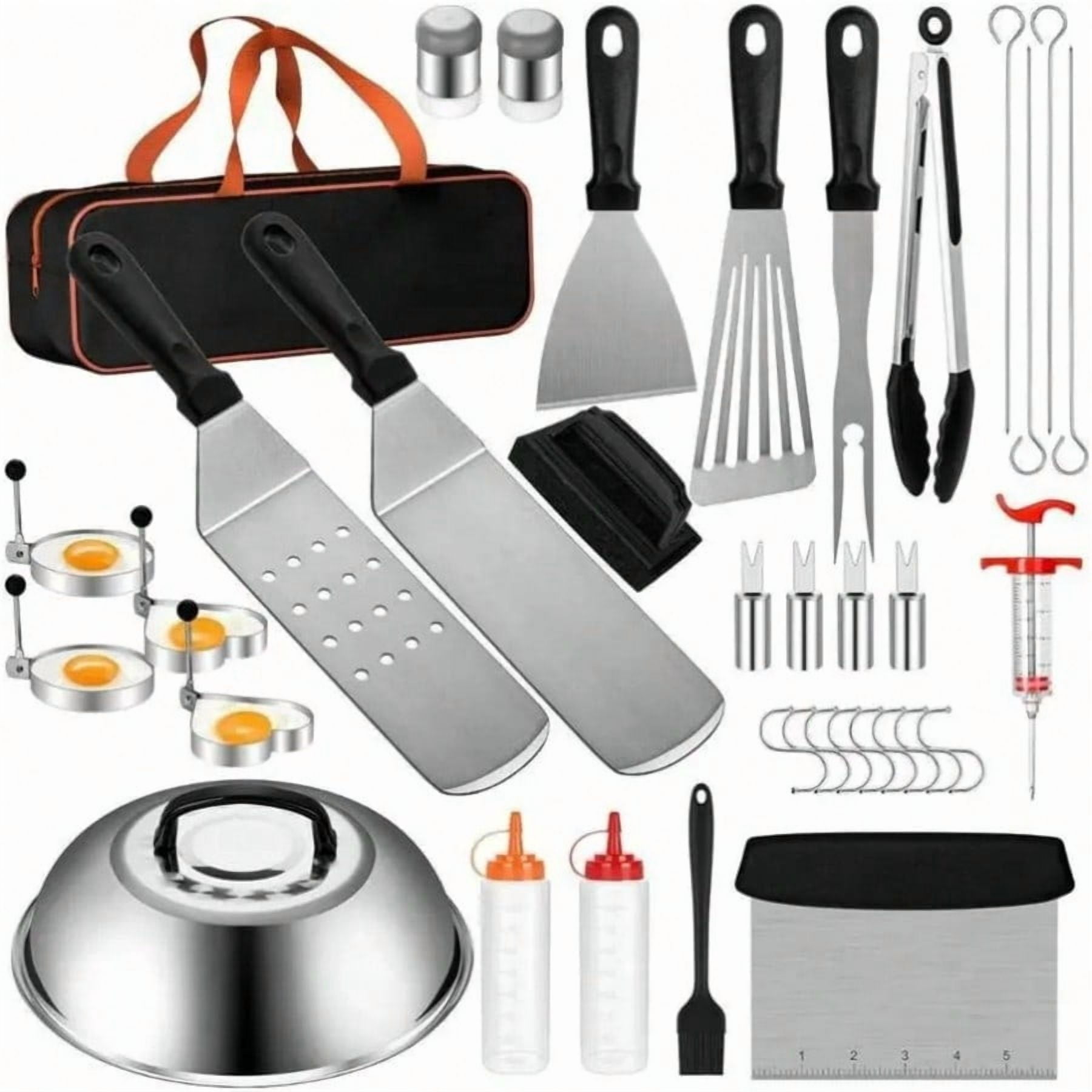 Kit di accessori per piastra, set di accessori per griglia piatta da 138 pezzi, per Blackstone