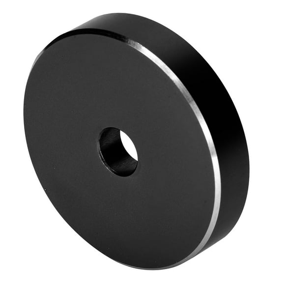45 RPM Record Turntable Adapter Large Hole Conversion Sheet Vinyl Black Clamp for Most Big RecordsBlack