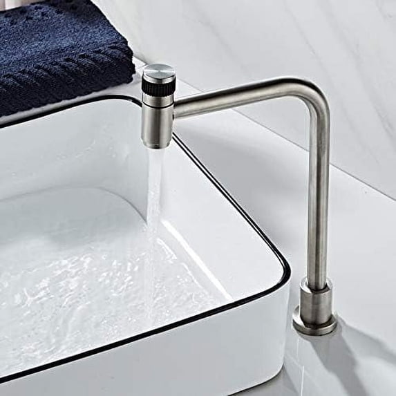 45°Rotation Switch Stainless Steel Brushed Nickel Water Tap Bathroom ...