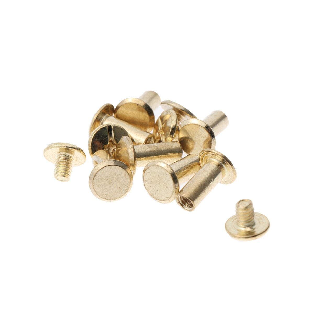BESTOYARD 45Sets DIY Metalworking Snap Rivet Copper-Plated Screw for ...