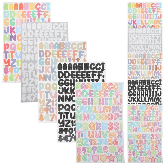 TABLZONE Self-Adhesive Letter Stickers Assorted Color for Smooth Surfaces