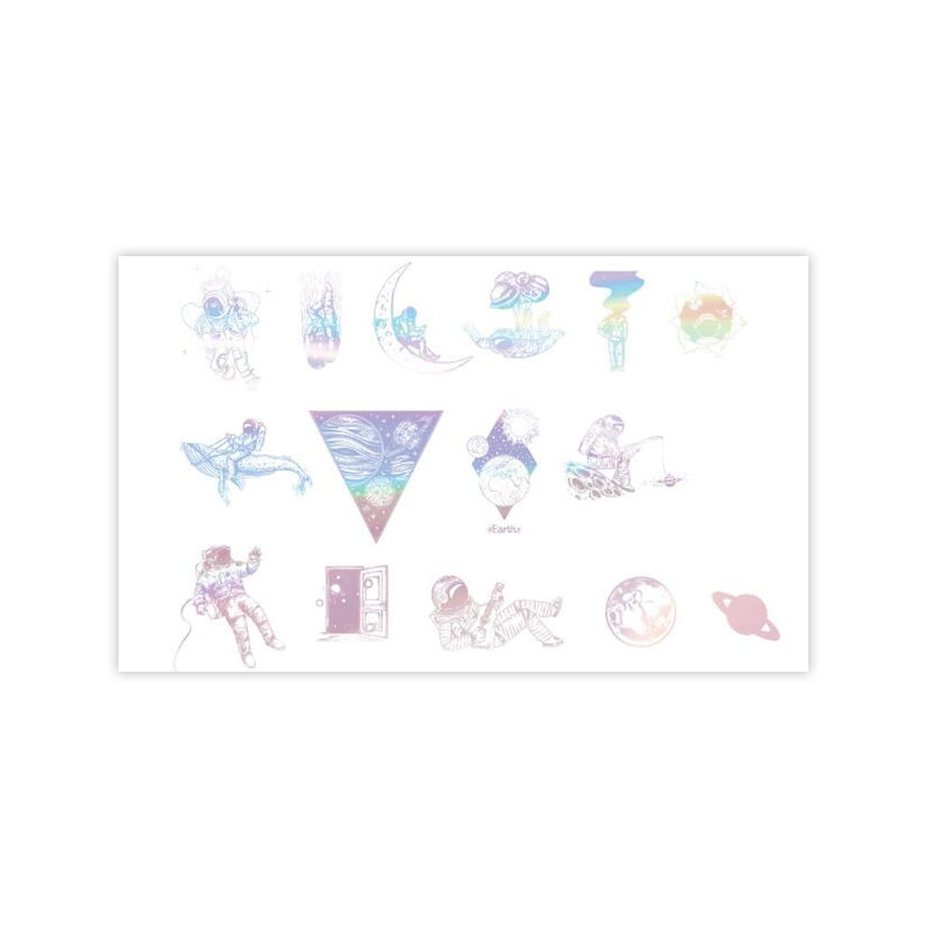 45 Sheets/Pack Clear Stickers Hot Bronzing Scrapbooking Collages ...
