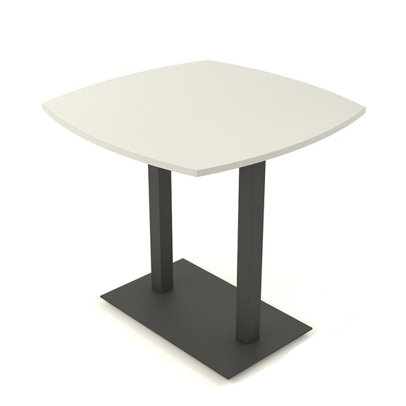 45" Small Arc Boat Bistro Height Table Double Metal Base Bar Table