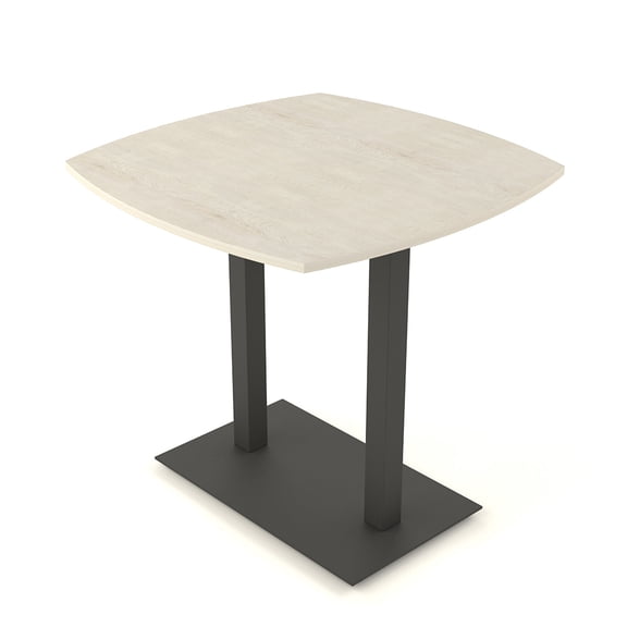 45" Small Arc Boat Bistro Height Table Double Metal Base Bar Table