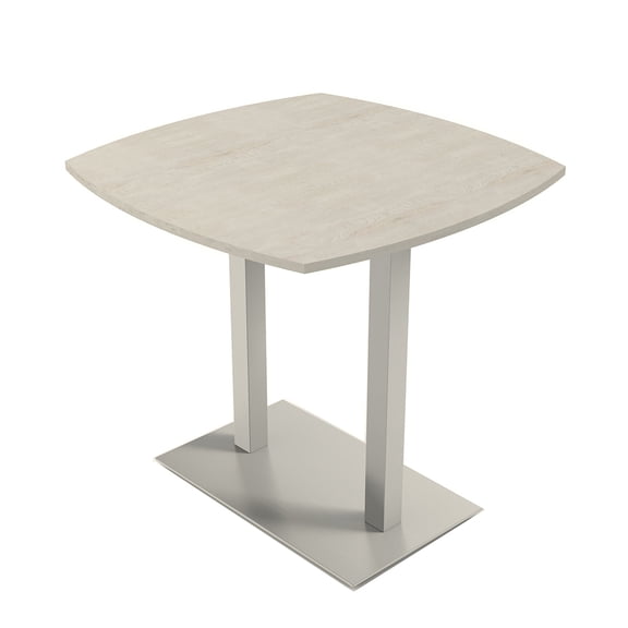 45" Small Arc Boat Bistro Height Table Double Metal Base Bar Table