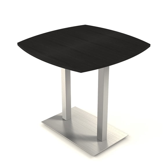 45" Small Arc Boat Bistro Height Table Double Metal Base Bar Table