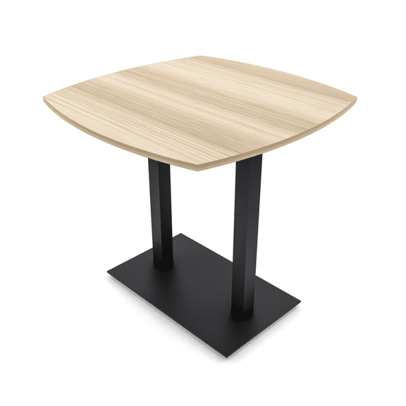 45" Small Arc Boat Bistro Height Table Double Metal Base Bar Table