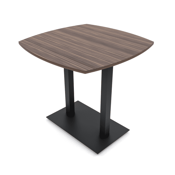 45" Small Arc Boat Bistro Height Table Double Metal Base Bar Table