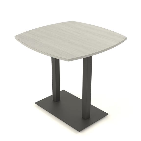 45" Small Arc Boat Bistro Height Table Double Metal Base Bar Table