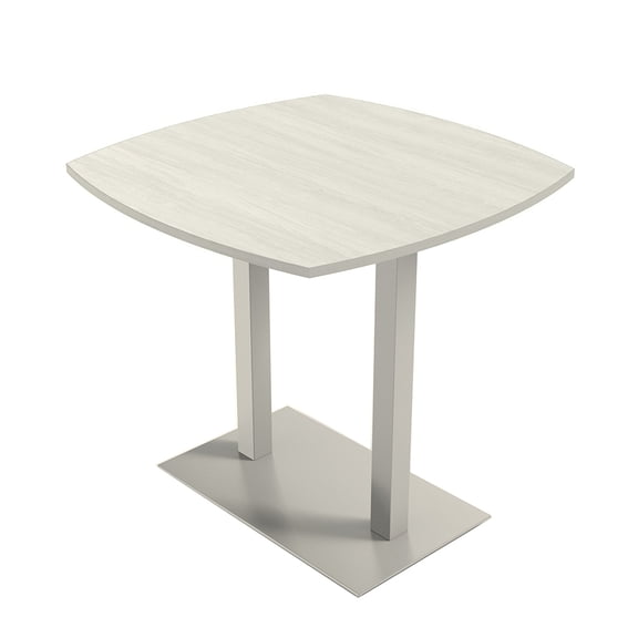 45" Small Arc Boat Bistro Height Table Double Metal Base Bar Table