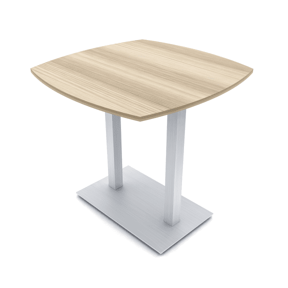45" Small Arc Boat Bistro Height Table Double Metal Base Bar Table