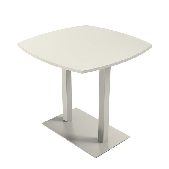 45" Small Arc Boat Bistro Height Table Double Metal Base Bar Table