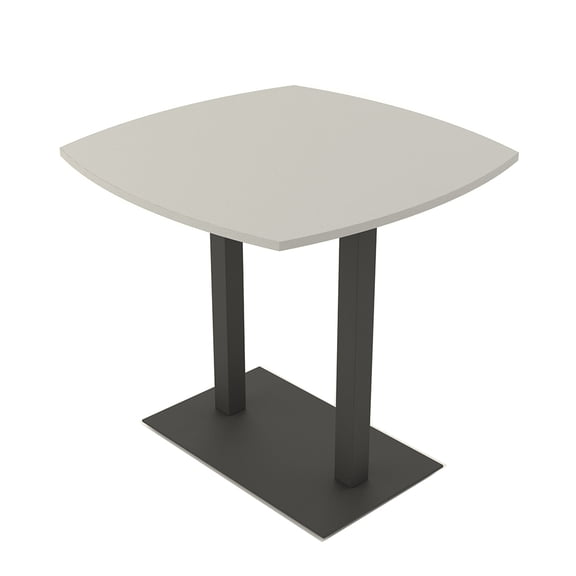45" Small Arc Boat Bistro Height Table Double Metal Base Bar Table