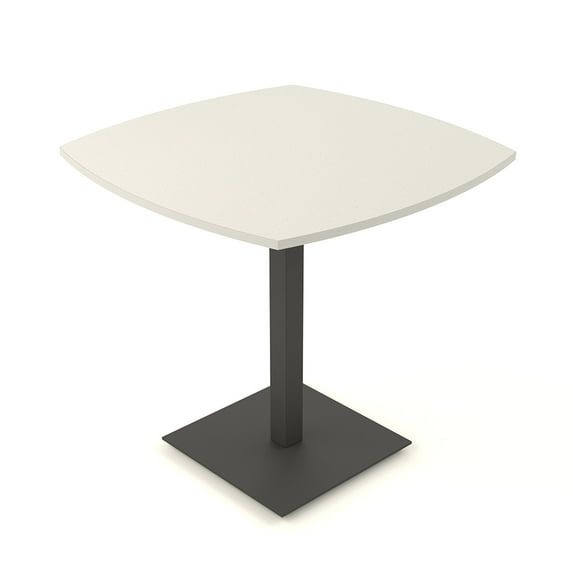 45" Small Arc Boat Bistro Height Table Square Metal Base Bar Table
