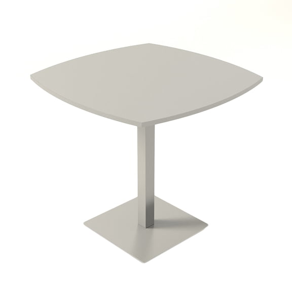 45" Small Arc Boat Bistro Height Table Square Metal Base Bar Table