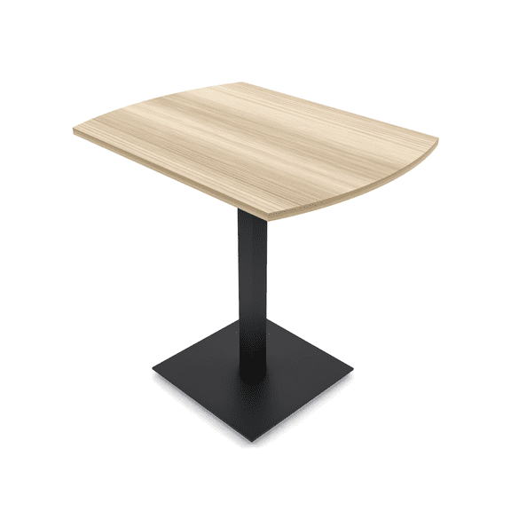 45" Small Arc Rectangle Bistro Height Table Square Metal Base Bar Table