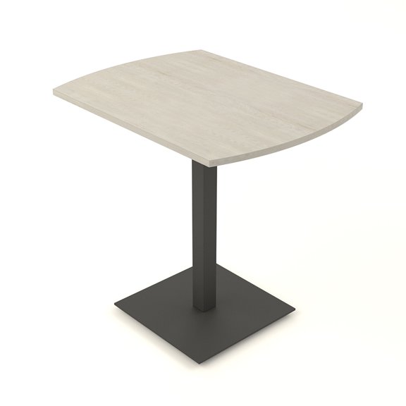 45" Small Arc Rectangle Bistro Height Table Square Metal Base Bar Table