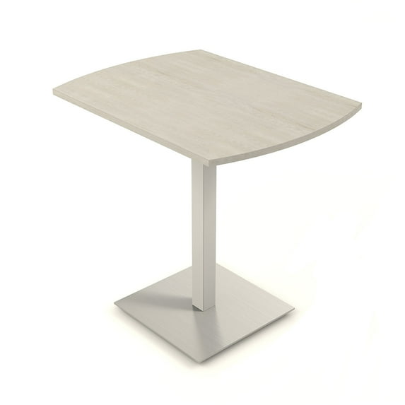 45" Small Arc Rectangle Bistro Height Table Square Metal Base Bar Table