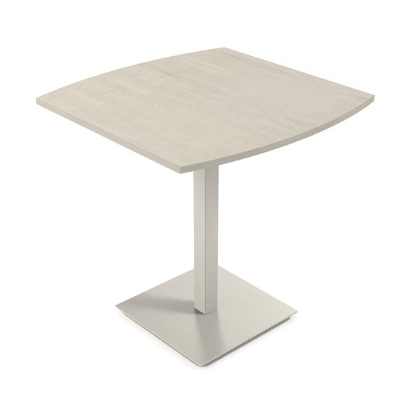 45" Small Arc Rectangle Bistro Height Table Square Metal Base Bar Table