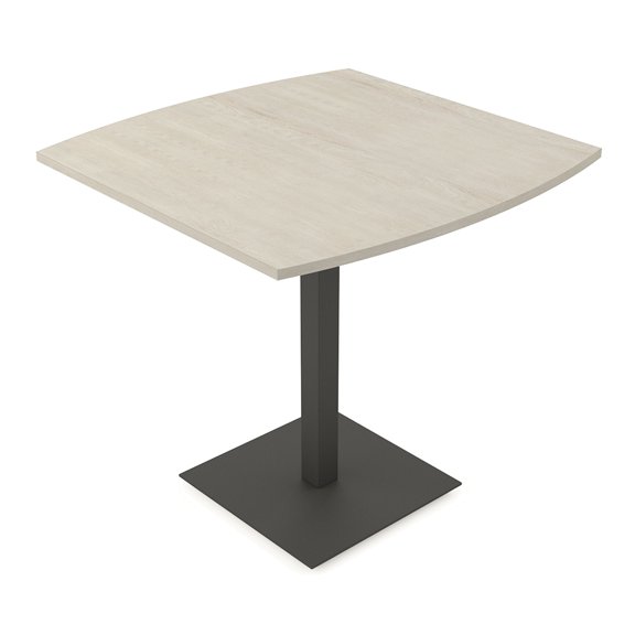 45" Small Arc Rectangle Bistro Height Table Square Metal Base Bar Table