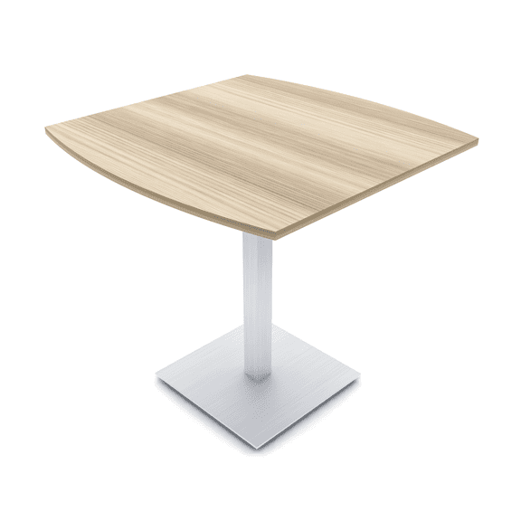 45" Small Arc Rectangle Bistro Height Table Square Metal Base Bar Table