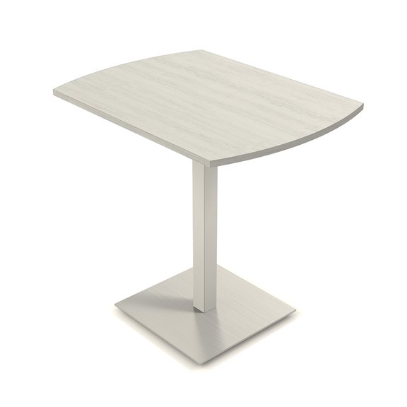 45" Small Arc Rectangle Bistro Height Table Square Metal Base Bar Table