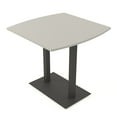 thumbnail image 1 of 45" Small Arc Rectangle Bistro Height Table Square Metal Base Bar Table, 1 of 6