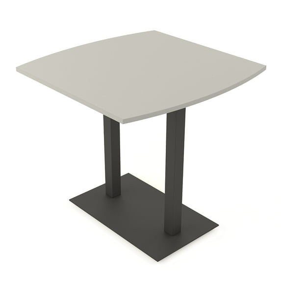 45" Small Arc Rectangle Bistro Height Table Square Metal Base Bar Table