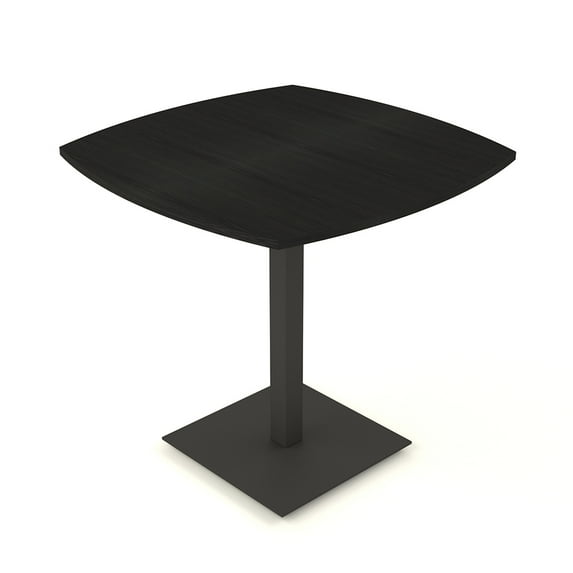 45" Small Arc Boat Bistro Height Table Square Metal Base Bar Table