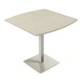 thumbnail image 1 of 45" Small Boat Bistro Height Table Square Metal Base Bar Table, 1 of 4