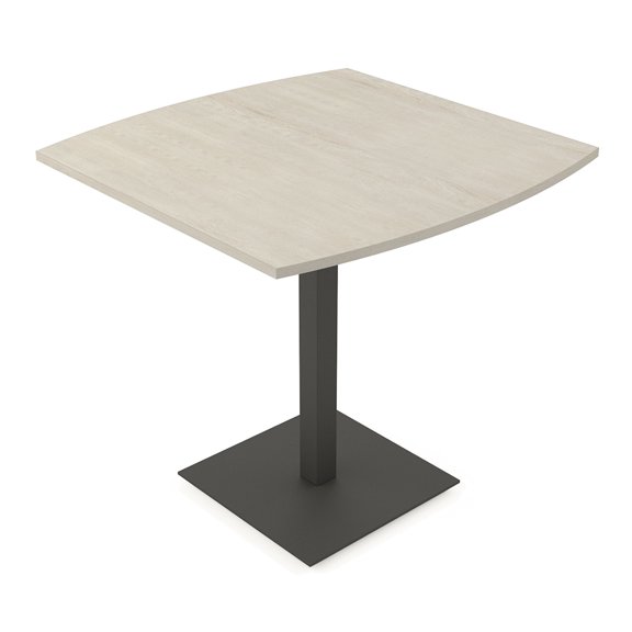 45" Small Boat Bistro Height Table Square Metal Base Bar Table
