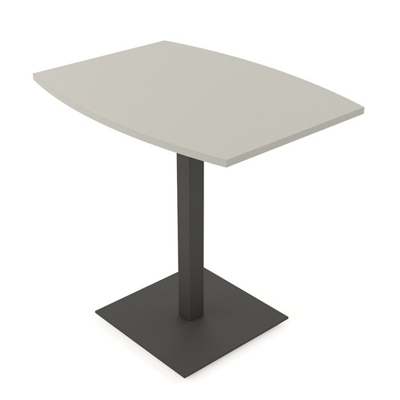 45" Small Boat Bistro Height Table Square Metal Base Bar Table