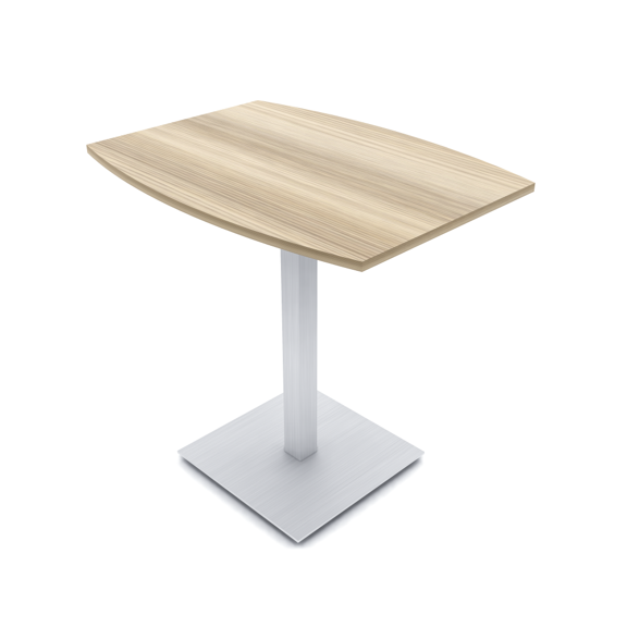 45" Small Boat Bistro Height Table Square Metal Base Bar Table