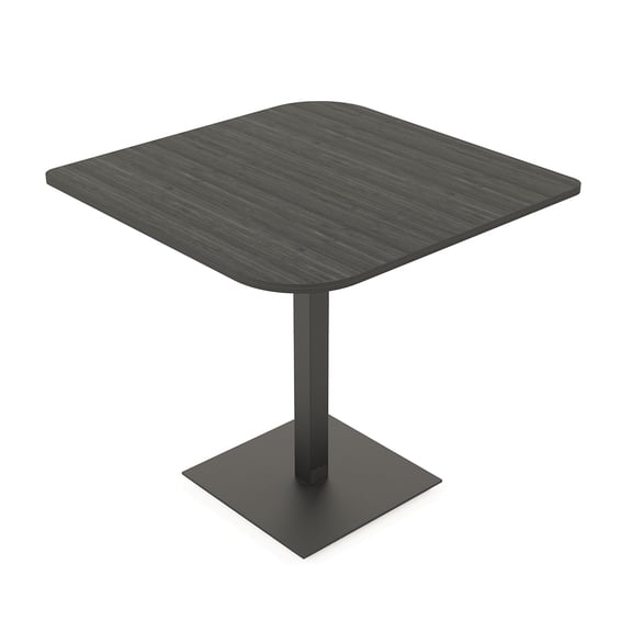 45" Small Dou Bistro Height Table Square Metal Base Bar Table