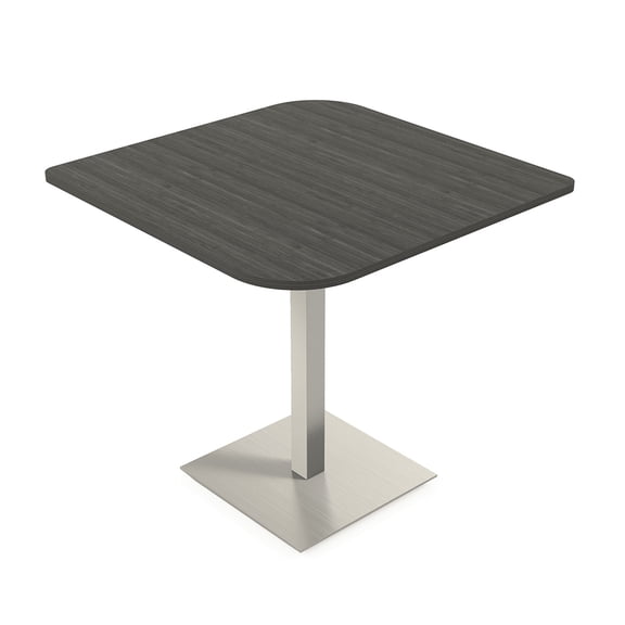 45" Small Dou Bistro Height Table Square Metal Base Bar Table