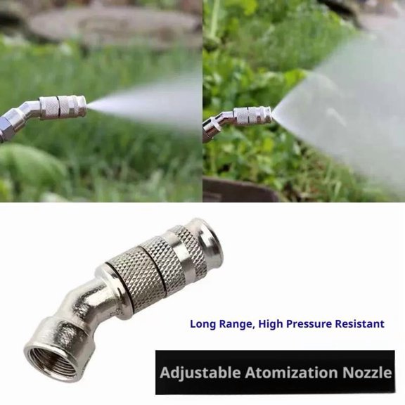 45° Sprayer Nozzle Thread Adapter for Backpack Sprayer Farm Water Pump Orchard, Brass Mist Irrigation Tool, Garden Watering Accessory