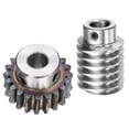 thumbnail image 1 of #45 Steel Worm Gear Set 20T 1.5 Module 20:1 Reduction Rate, Right Rotation Drive Gear Box ( Gear-10mm Bore 33 mm OD, Rod 12mm Bore), 1 of 6