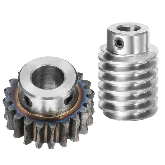 #45 Steel Worm Gear Set 20T 1.5 Module 20:1 Reduction Rate, Right Rotation Drive Gear Box ( Gear-12mm Bore 33 mm OD, Rod 10mm Bore)