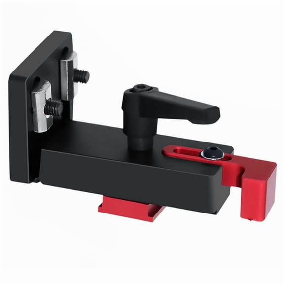 45 T-Track Fence Connector Woodworking Tool Track Miter Stop Sliding Miter Aluminium Chute Connector Gauge Rail Retainer,1 x T-track Miter Connector,Black