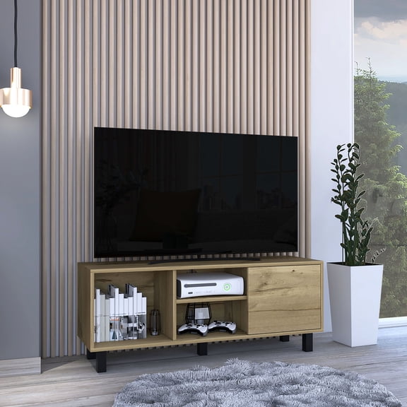 45" TV Stand with Open Shelves & Large Cabinet / Suitable for Big Gadgets