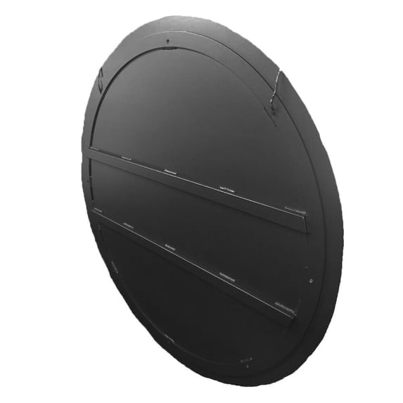 45” Turret Hole Slantback Cover, Reinforced Steel, Black, fits Military Humvee