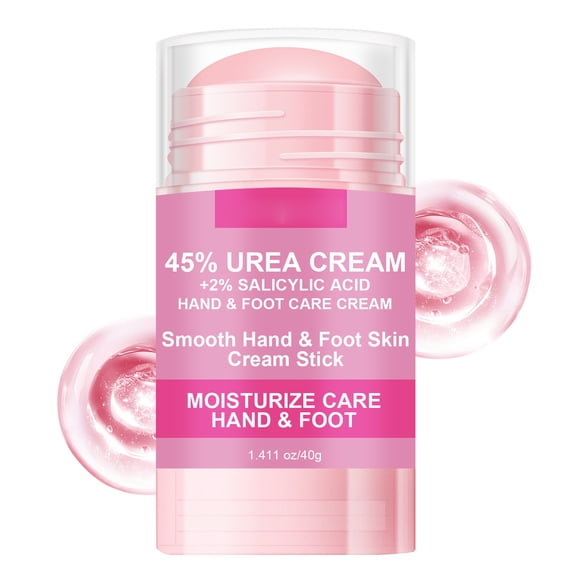 45% Urea Cream + 2% Salicylic Acid Hand & Foot Care Stick, Smooths Rough Skin, Deeply Moisturizes Dry Cracked Areas, Gentle Daily Care for Hands and Feet