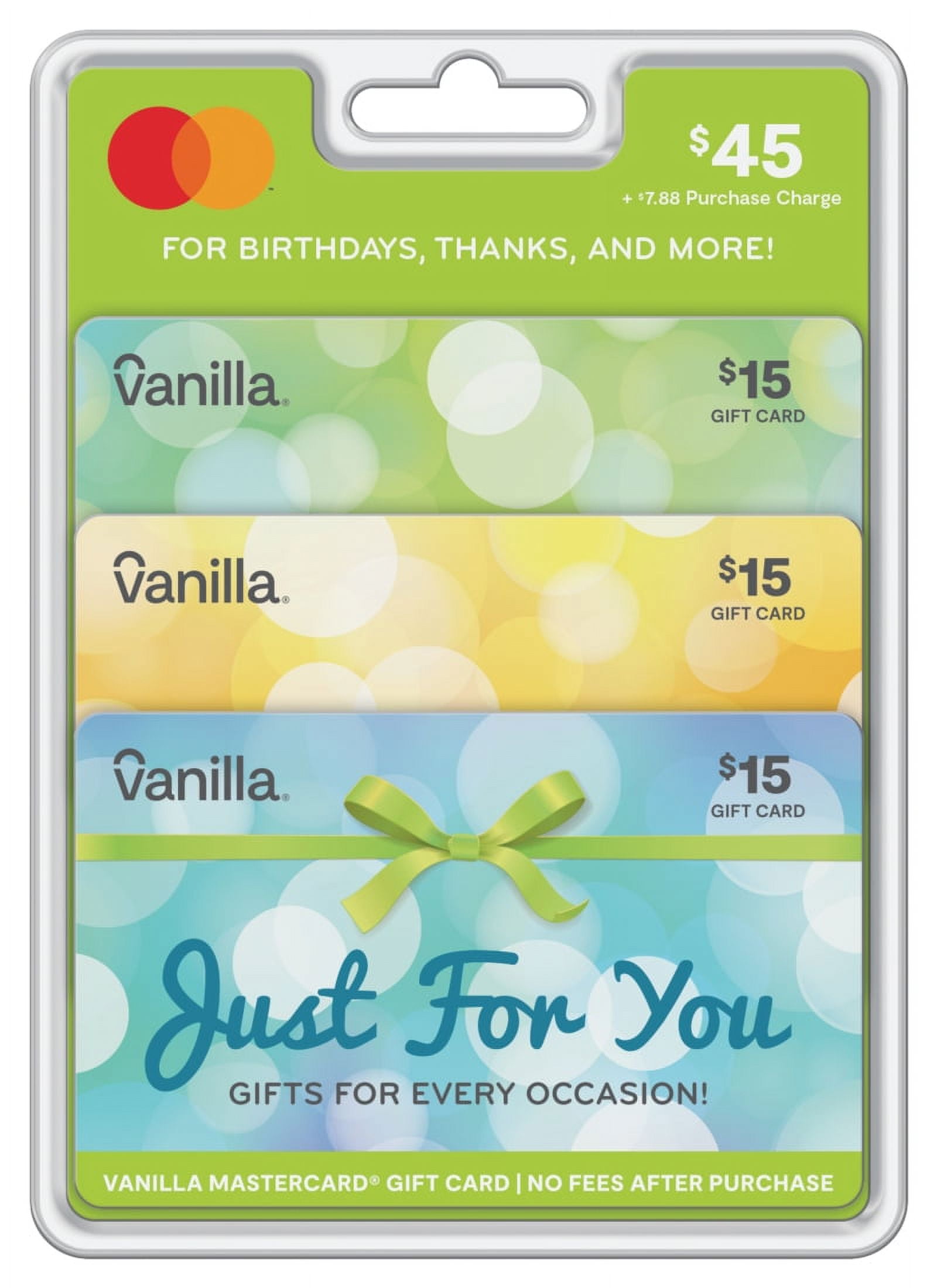 45 Vanilla® Mastercard® Occasions Gift Card Multipack (plus 7.88