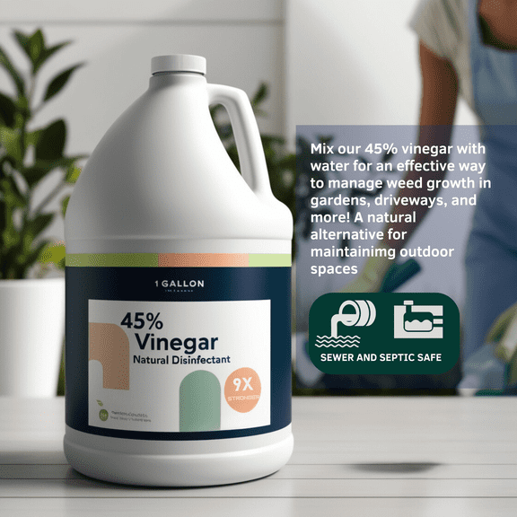 45% Vinegar for a Cleaning Solution and All Purpose Natural Cleaning, 2 Pack