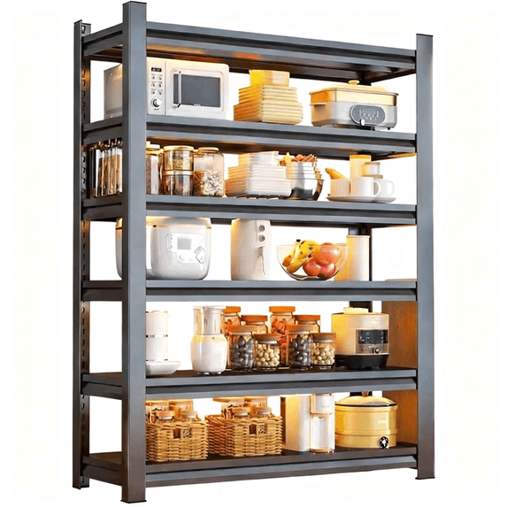 45"W Heavy Duty Shelving 3600LBS Steel Shelves 6-Tier Adjustable Garage Storage Industrial Shelf for Kitchen Pantry Basement Bathroom Laundry Shop Plant Book Shoes, 20"D x 45"W x 82"H