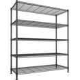 thumbnail image 1 of 45 "W Storage Shelves 5 Tier Wire Shelving Unit Adjustable Metal Shelving Wire Shelf Pantry Shelves Wire  Rack for Closet Kitchen Pantry Utility Room Garage 45" Wx 13.5" Dx70.5 H Black, 1 of 16